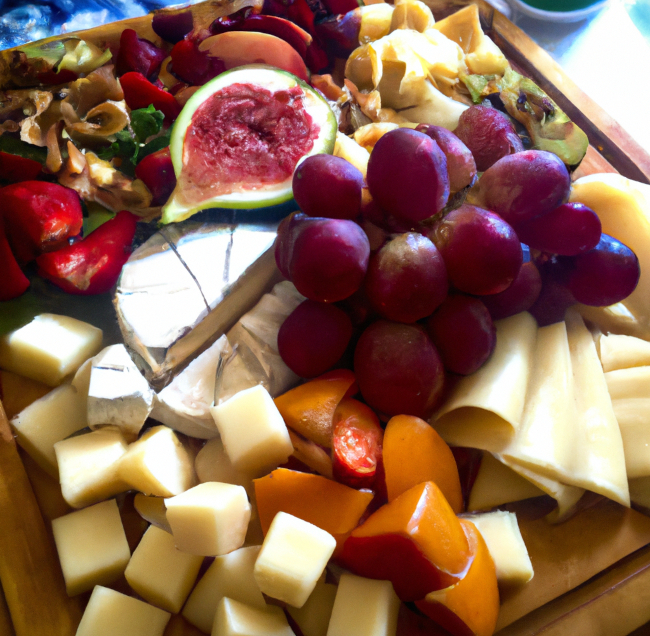 Cheese and fruit platter