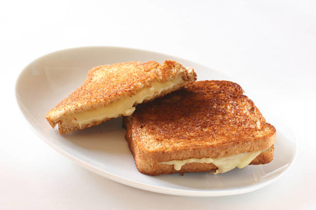 Grilled cheese on whole-grain bread